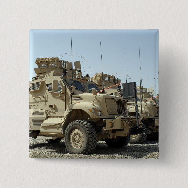 MaxxPro Mine Resistant Ambush Protected vehicle 15 Cm Square Badge (Front)