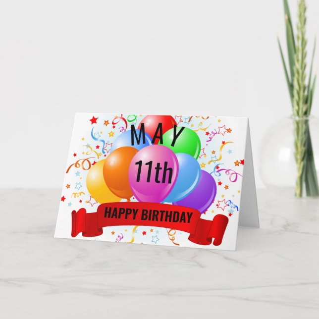 May 11th Birthday  Card (Front)