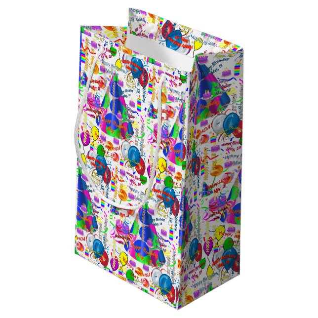 May, 18 Birthday Gift Bag (Back Angled)