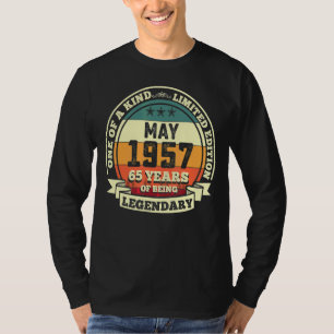 May 1957 65th Birthday 65 Years Of Being Legendar T-Shirt