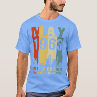 May 1963 Limited Edition 60 Years Of Being Awesome T-Shirt