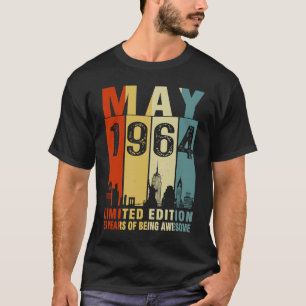 May 1964 59 Years Of Being Awesome Vintage T-Shirt