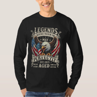 May 1971 Retro 54th Birthday Gifts For Men 54 Year T-Shirt