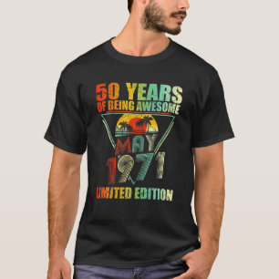 May 1971 Vintage Retro 50 Years 50Th Birthday T-Shirt