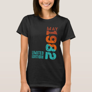 May 1982 Year 1982 Retro 1982 Vintage 1982 Since 1 T-Shirt