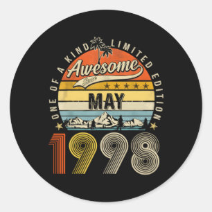 May 1998 25Th 25 Classic Round Sticker