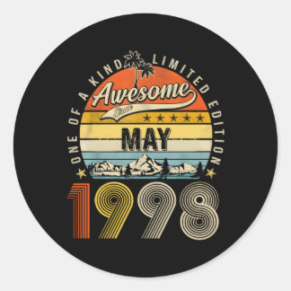 May 1998 25Th 25 Classic Round Sticker