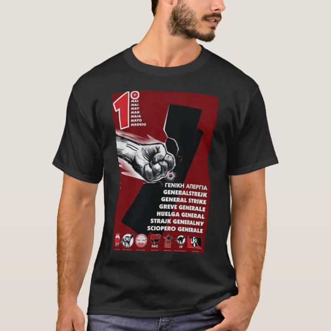 may 1 general strike t-shirt (Front)