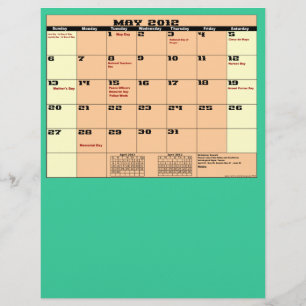 May. 2012 Calendar 13 Month Multipurpose Flyer. Flyer