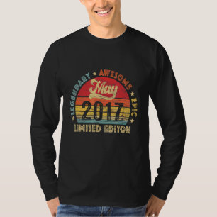 May 2017 5th Birthday Legendary Awesome Epic Since T-Shirt