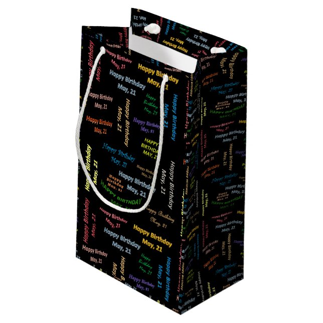 May, 21 Birthday Gift Bag (Back Angled)