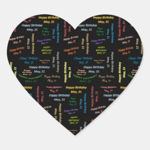 May, 21 Birthday Sticker