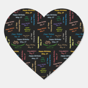 May, 27 Birthday Sticker