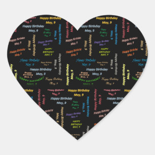 May, 9 Birthday Sticker