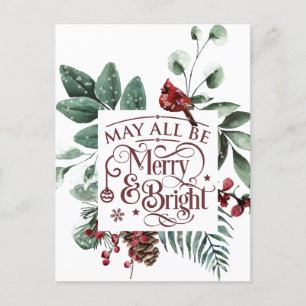 May All Be Merry & Bright Postcard