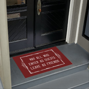 Welcome Friend Doormats Welcome Mats Zazzle Co Uk