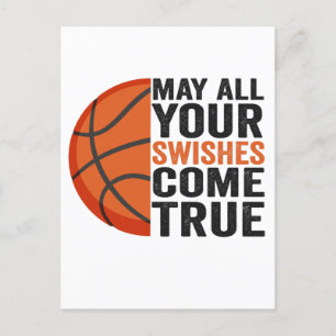 May All You Swishes Come True Funny Basketball   Postcard