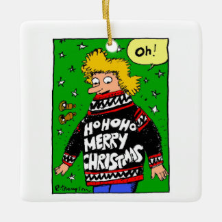 May all your Christmas sweaters be warm & ugly Ceramic Tree Decoration