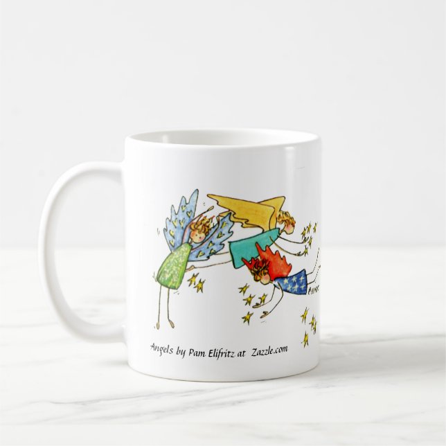 May Angels Always Watch Over You Coffee Mug (Left)
