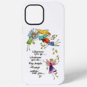 "May Angels Always Watch Over You" drawing Pers 2 iPhone 12 Pro Max Case