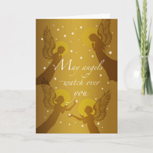 May Angels Watch Over You for Friend Card