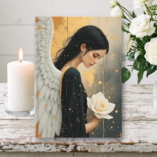 May Angels Wrap Their Wings Around You Sympathy Card