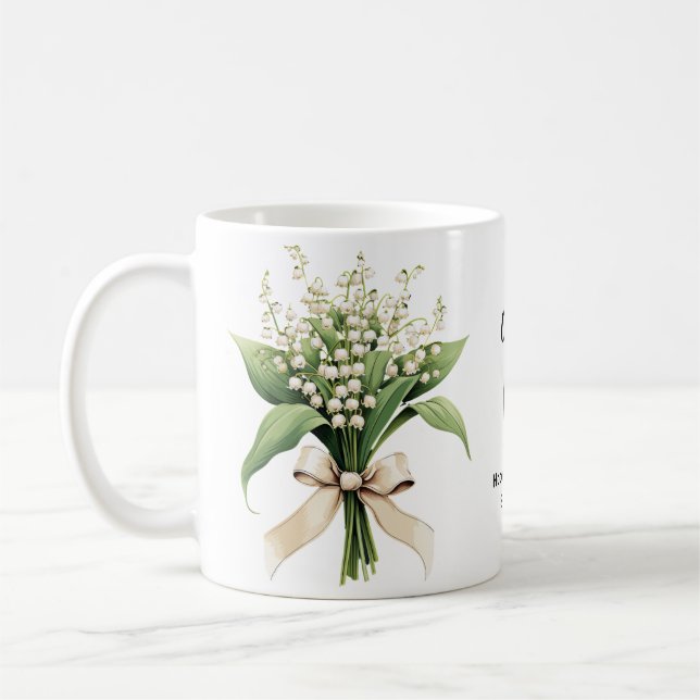 May birth flower  coffee mug (Left)