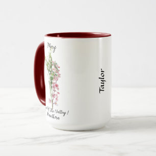 May Birth Flower Lily of the Valley and Hawthorn Mug
