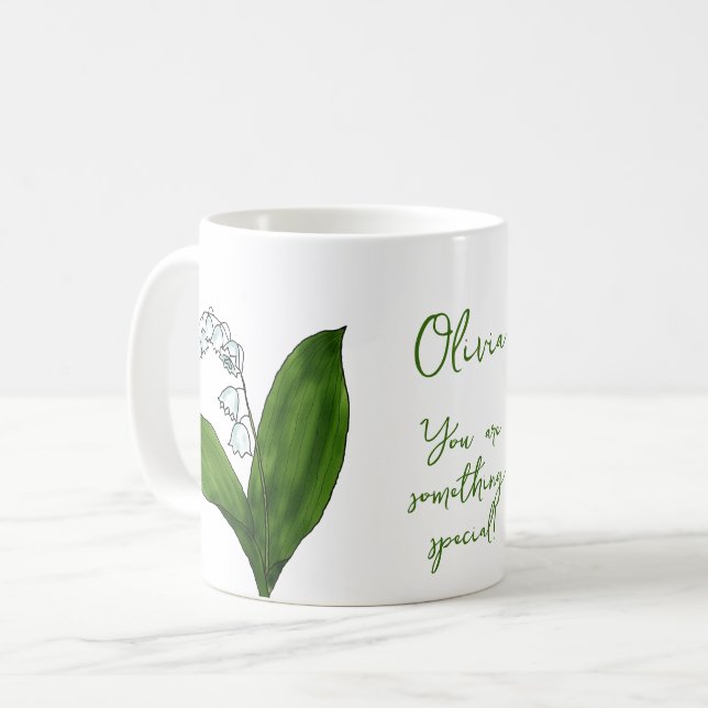 May birth flower Lily of the valley Coffee Mug (Front Left)