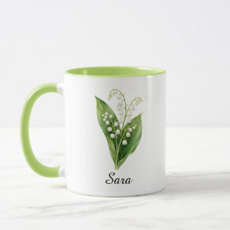 May Birth Flower Lily of the Valley Mug