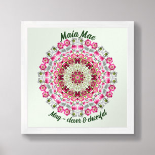 May Birth Flower Personalised Quote Kids Nursery Poster