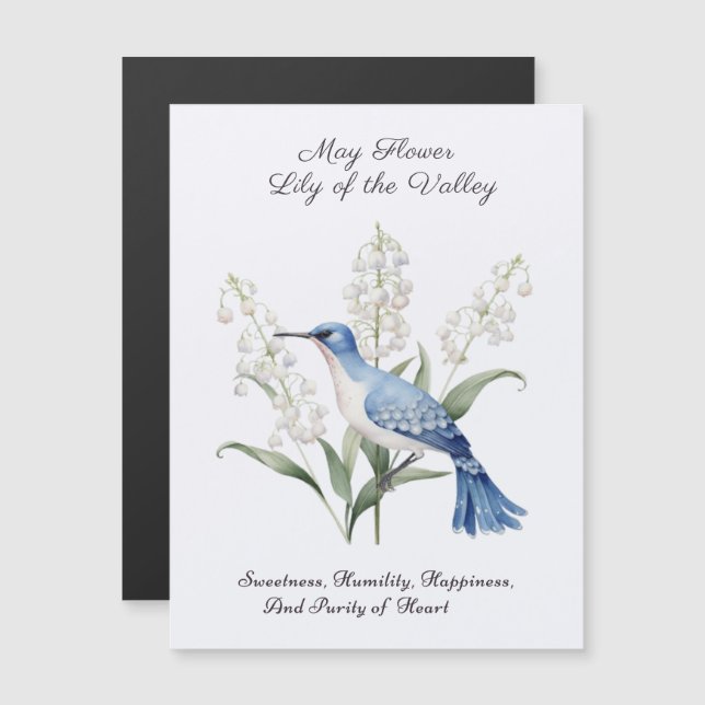 May Birth Month Flower Lily of the Valley Birthday (Front/Back)