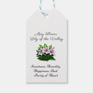 May Birth Month Flower Lily of the Valley Floral Gift Tags