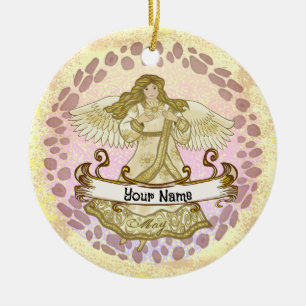 May Birthday Angel Ceramic Tree Decoration