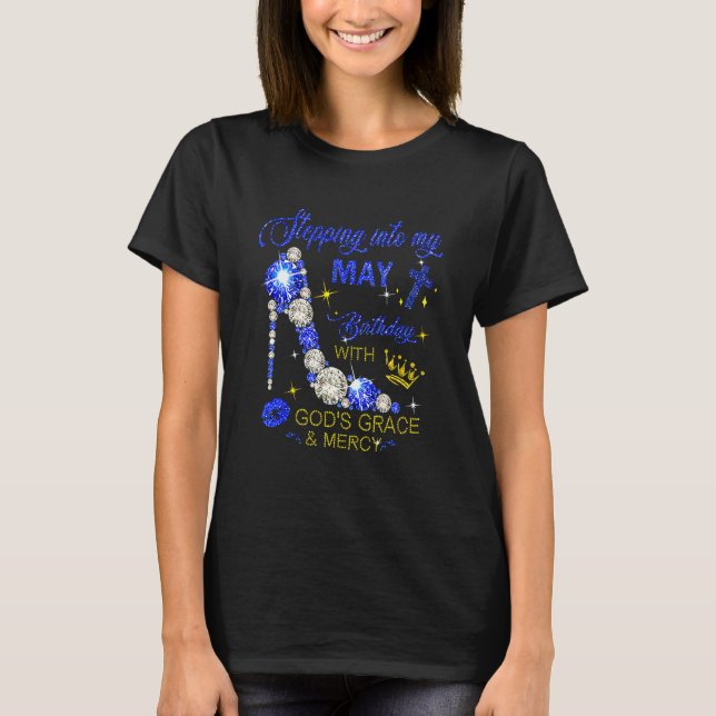 May Birthday Christian Shoes Happy Birthday Taurus T-Shirt (Front)