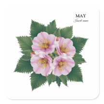 May Birthday Hawthorn Bloom: Personalized Floral