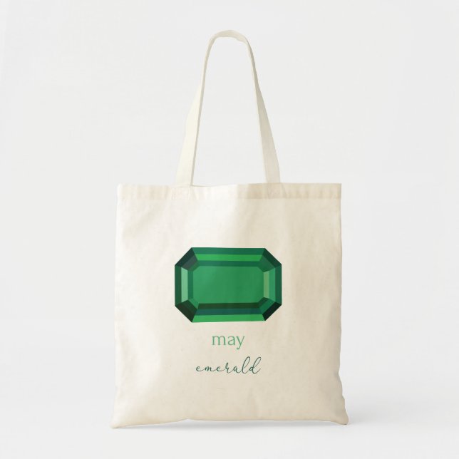 May Birthstone Emerald Tote Bag (Front)