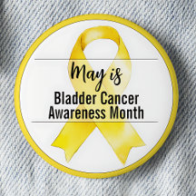 May Bladder Cancer Awareness Month Ribbon