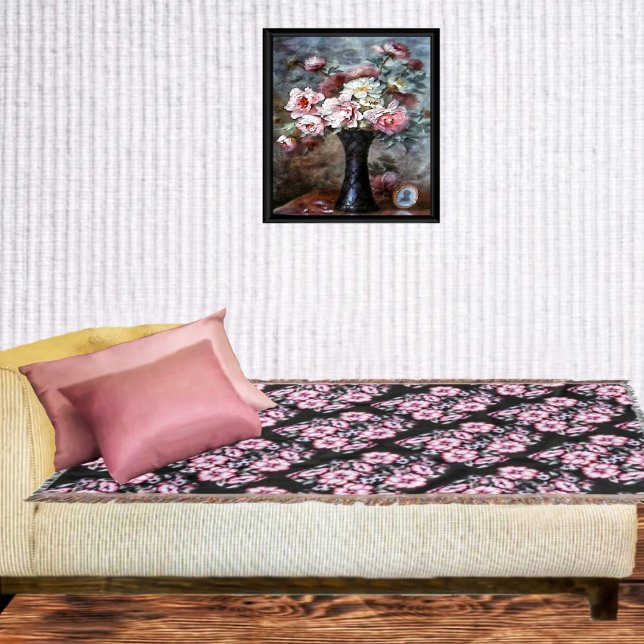 May Bloom    Throw Blanket (This May Bloom Throw Blanket, is designed with a Victorian flair!)