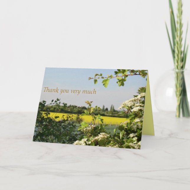 May Blossom Handfasting Thank You Card (Front)