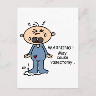 May Cause Vasectomy Baby (Blue) Postcard