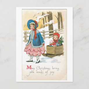 May Christmas Bring You Loads of Joy Holiday Postcard