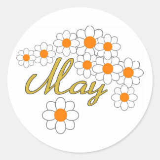 May Classic Round Sticker
