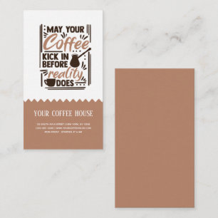 May coffee kick in business card