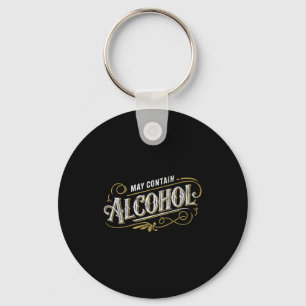 May Contain Alcohol Clic Party Humor Key Ring