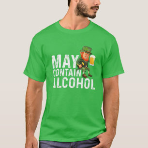 May Contain Alcohol Leprechaun T-Shirt