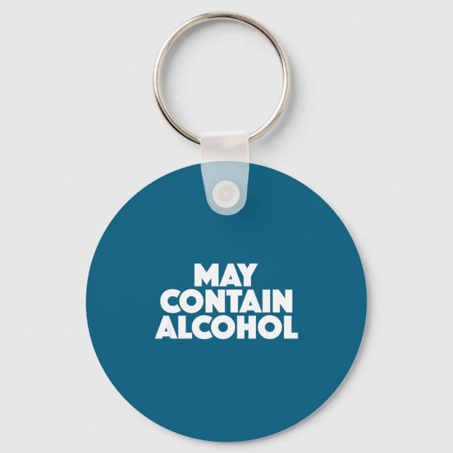 May Contain Alcohol Party Outfit Key Ring (Front)