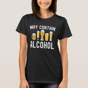 May Contain Alcohol Vintage Funny Casino Vegas Squ T-Shirt