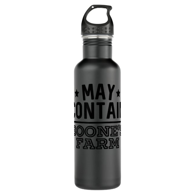 May Contain Boone's Farm Funny Wine Alcohol  710 Ml Water Bottle (Front)
