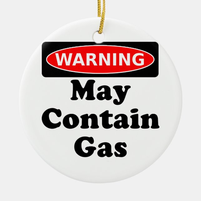May Contain Gas Ceramic Tree Decoration (Front)